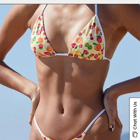 ISO!!!! PacSun Eco Swim Yellow Fruit Print Bottoms size S